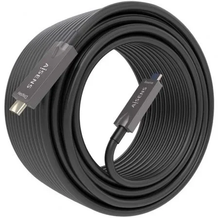 Aisens Cable USB-C a USB-C 3.1 Gen2 AOC 10Gbps 60W 7.5m Negro